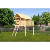 AKUBI Spielturm, BxHxT: 198 x  329,5 x  243 cm, natur - braun von AKUBI