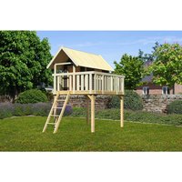 AKUBI Spielturm, BxHxT: 198 x  329,5 x  243 cm, natur - braun von AKUBI