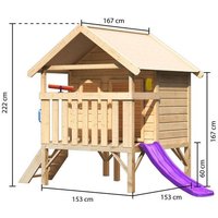 Karibu Mini Stelzenhaus Franky violett von AKUBI