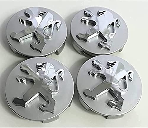 4 Stück Radnabenkappen für Peugeot 108 208 2008 308 3008 4008 508 5008 60mm, Nabendeckel Radnabenabdeckung Nabenkappen Felgendeckel Radkappen Wheel Hub Caps von AKXBEFU