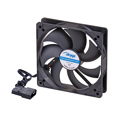 AKYGA AW-12A-BK Gehäuselüfter 120 mm Lüfter für PC Molex 12 V Schwarz AKYGA AW-12A-BK Gehäuselüfter 120 mm Lüfter für PC Molex 12 V Schwarz von AKYGA