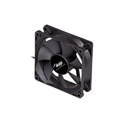 AKYGA AW-8A-BK Gehäuselüfter 80 mm Lüfter für PC Molex 12 V Schwarz 2000 RPM von AKYGA
