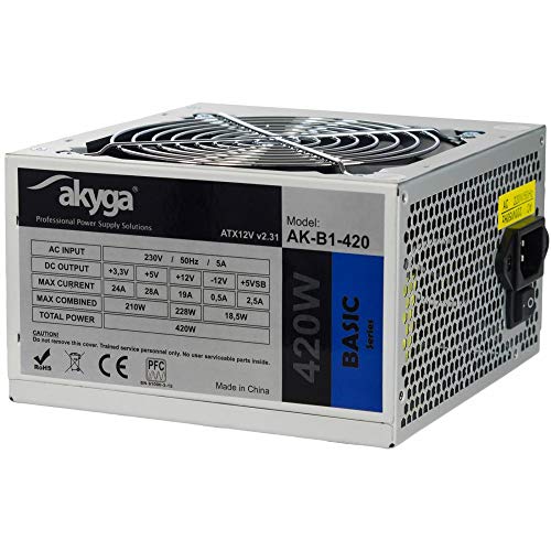 Akyga AK-B1-600 Netzteil 600W, 120mm leiser Lüfter grau Akyga AK-B1-600 Netzteil 600W, 120mm leiser Lüfter grau von AKYGA