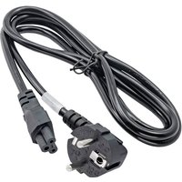 Akyga Strom Adapterkabel [1x Schutzkontakt-Stecker - 1x Kleeblatt-Buchse C5] 1.50 m Schwarz von AKYGA