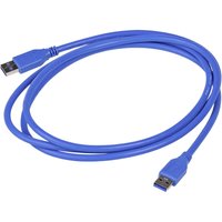Akyga USB-Kabel USB-A Stecker, USB-A Stecker 1.80 m Blau AK-USB-14 von AKYGA