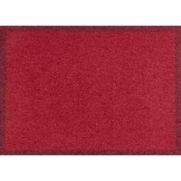 Fußmatte uni Sauberlaufmatte Schmutzfangmatte Türvorleger Eingangsmatte Teppich: rot, 60x180 cm von AKZENTE GMBH