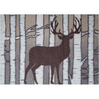 Akzente FEELFußmatte Feel-Birch Deer, Kuschelfloor, 50x70 cm, Polyester, Latex, rutschfest, kuschlig weich, Made in Europe[1][2][3] von AKZENTE