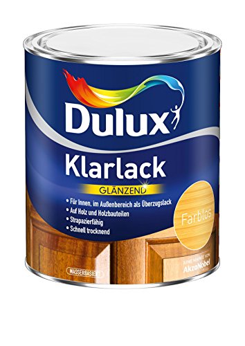 AKZO NOBEL (DIY DULUX) Klarlack glänzend 0,375 L, farblos, 5194739 von Dulux