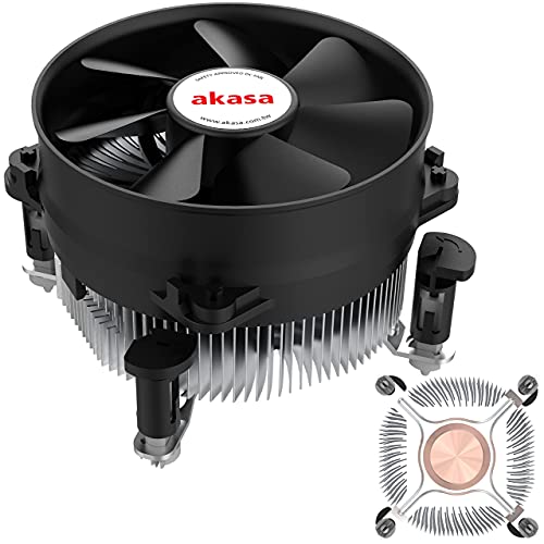 Akasa CPU Kühler mit 92mm PWM gesteuert Lüfter, Prozessorlüfter für PC und Computer, Kühlkörper mit Kupferkern, TDP 115W, für Intel LGA775, LGA 1150 1151 1155 1156, LGA1200, AK-959CU Akasa CPU Kühler mit 92mm PWM gesteuert Lüfter, Prozessorlüfter für PC und Computer, Kühlkörper mit Kupferkern, TDP 115W, für Intel LGA775, LGA 1150 1151 1155 1156, LGA1200, AK-959CU von Akasa