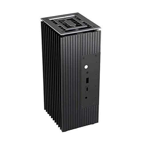 Akasa Turing FX, Lüfterloses PC-Gehäuse, Passive CPU-Kühlung, Für Intel 10th Gen NUC (Frost Canyon), Interner M.2-SSD-Kühlkörper, Unterstützt 2.5" HDD/SSD, schwarz, A-NUC52-M1B von Akasa