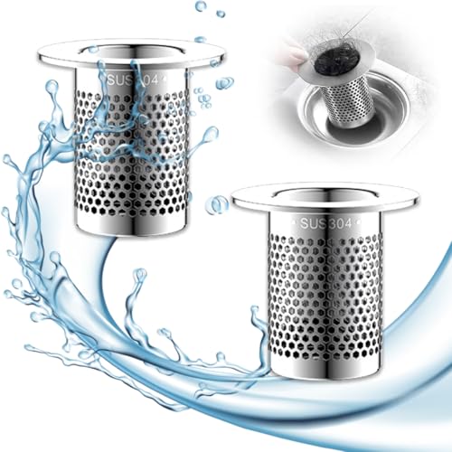 Zamety 2er Set 5 cm Abflusssieb Dusche, Haarsieb Dusche, Silber Waschbecken Sieb, Abflusssieb Waschbecken Edelstahl, Haarfänger Dusche, Einsetzbar für Küche, Bad, Balkonbodenablauf Zamety 2er Set 5 cm Abflusssieb Dusche, Haarsieb Dusche, Silber Waschbecken Sieb, Abflusssieb Waschbecken Edelstahl, Haarfänger Dusche, Einsetzbar für Küche, Bad, Balkonbodenablauf von Zamety