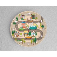 Leicht Zu Lesende Große Uhr 12 in Stiller Bewegung Analoge Wanduhr Für Kinder, Perfekte Raum - Und Wanddekoration Klassenzimmer, Schule, Kind von AKcraftsUA