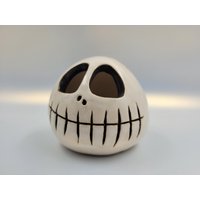 Kürbiskopf Jacky, Keramik, Handgefertigt, Halloween, Gruselgesicht, Geschenk von AKreativschmiede