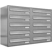 Al Briefkastensysteme - 10er V2A Edelstahl Briefkasten-Anlage Tür- Zaundurchwurf Al Briefkastensysteme - 10er V2A Edelstahl Briefkasten-Anlage Tür- Zaundurchwurf von AL BRIEFKASTENSYSTEME