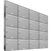 Al Briefkastensysteme - 16er V2A Edelstahl Wandbriefkasten Anlage 16 Fach Briefkasten Postkasten Al Briefkastensysteme - 16er V2A Edelstahl Wandbriefkasten Anlage 16 Fach Briefkasten Postkasten von AL BRIEFKASTENSYSTEME