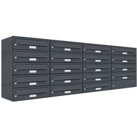 Al Briefkastensysteme - 19er Briefkasten Anthrazit Anlage 19 Fach Wandbriefkasten Postkasten von AL BRIEFKASTENSYSTEME