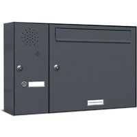 Al Briefkastensysteme - 1er Briefkasten Anlage Aufputz - Wandmontage ral 7016 Anthrazit Klingel Al Briefkastensysteme - 1er Briefkasten Anlage Aufputz - Wandmontage ral 7016 Anthrazit Klingel von AL BRIEFKASTENSYSTEME