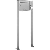 Al Briefkastensysteme - 1er Standbriefkasten Anlage 2 Klingel Sprechgitter Edelstahl - von AL BRIEFKASTENSYSTEME