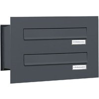 2er Briefkastenanlage für Mauerdurchwurf ral 7016 Anthrazit von AL BRIEFKASTENSYSTEME
