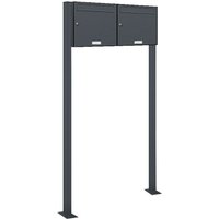 Al Briefkastensysteme - 2er Standbriefkasten Anlage Freistehend ral 7016 - Anthrazit Al Briefkastensysteme - 2er Standbriefkasten Anlage Freistehend ral 7016 - Anthrazit von AL BRIEFKASTENSYSTEME