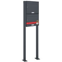 2er Standbriefkasten Anlage Freistehend ral 7016 - Anthrazit von AL BRIEFKASTENSYSTEME