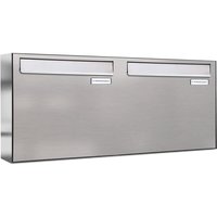 Al Briefkastensysteme - 2er V2A Edelstahl Briefkasten-Anlage Tür- Zaundurchwurf von AL BRIEFKASTENSYSTEME