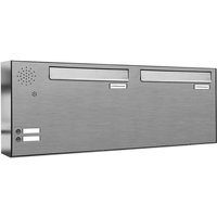 Al Briefkastensysteme - 2er V2A Edelstahl Briefkastenanlage für Tür- Zaundurchwurf Klingel von AL BRIEFKASTENSYSTEME