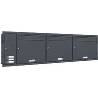 Al Briefkastensysteme - 3er Briefkasten Anlage für Unterputz Montage Klingel ral 7016 Anthrazit Al Briefkastensysteme - 3er Briefkasten Anlage für Unterputz Montage Klingel ral 7016 Anthrazit von AL BRIEFKASTENSYSTEME