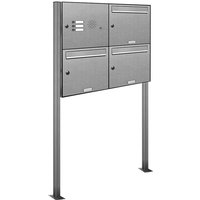 Al Briefkastensysteme - 3er Edelstahl Briefkasten Standanlage Freistehend mit Klingel Al Briefkastensysteme - 3er Edelstahl Briefkasten Standanlage Freistehend mit Klingel von AL BRIEFKASTENSYSTEME