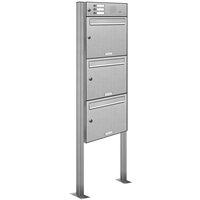 Al Briefkastensysteme - 3er Edelstahl Briefkasten Standanlage Freistehend mit Klingel Al Briefkastensysteme - 3er Edelstahl Briefkasten Standanlage Freistehend mit Klingel von AL BRIEFKASTENSYSTEME