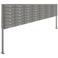 Al Briefkastensysteme - 49er Premium Standbriefkasten ral 9007 freistehend Postkasten Ständer 7x7 von AL BRIEFKASTENSYSTEME