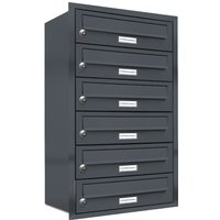 Al Briefkastensysteme - 6er Briefkasten Anlage Unterputz Montage ral 7016 Anthrazit Al Briefkastensysteme - 6er Briefkasten Anlage Unterputz Montage ral 7016 Anthrazit von AL BRIEFKASTENSYSTEME