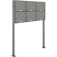 Al Briefkastensysteme - 6er Premium Standbriefkasten ral 9007 freistehend Postkasten Ständer 3x2 Al Briefkastensysteme - 6er Premium Standbriefkasten ral 9007 freistehend Postkasten Ständer 3x2 von AL BRIEFKASTENSYSTEME