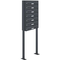 7er Standbriefkasten Anlage Freistehend ral 7016 - Anthrazit von AL BRIEFKASTENSYSTEME