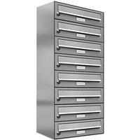 Al Briefkastensysteme - 8er V2A Edelstahl Wandbriefkasten Anlage 8 Fach Briefkasten Postkasten Al Briefkastensysteme - 8er V2A Edelstahl Wandbriefkasten Anlage 8 Fach Briefkasten Postkasten von AL BRIEFKASTENSYSTEME