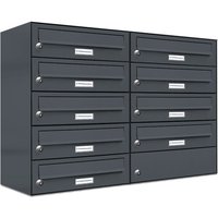 9er Briefkasten Anthrazit Anlage 9 Fach Wandbriefkasten Postkasten 9er Briefkasten Anthrazit Anlage 9 Fach Wandbriefkasten Postkasten von AL BRIEFKASTENSYSTEME