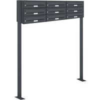 Al Briefkastensysteme - 9er Standbriefkasten Anlage Freistehend ral 7016 - Anthrazit von AL BRIEFKASTENSYSTEME