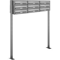 Al Briefkastensysteme - 9er V2A Edelstahl Standbriefkasten Anlage Freistehend Al Briefkastensysteme - 9er V2A Edelstahl Standbriefkasten Anlage Freistehend von AL BRIEFKASTENSYSTEME