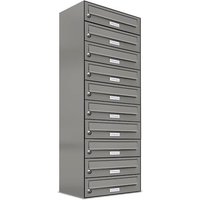 AL BRIEFKASTENSYSTEME Briefkasten, Parteien: 10, Aufputzmontage, BxHxT: 38,5 x 115 x 27,5 cm - grau AL BRIEFKASTENSYSTEME Briefkasten, Parteien: 10, Aufputzmontage, BxHxT: 38,5 x 115 x 27,5 cm - grau von AL BRIEFKASTENSYSTEME
