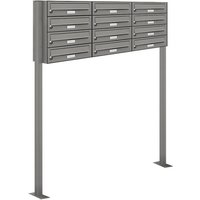 AL BRIEFKASTENSYSTEME Briefkasten, Parteien: 12, Freistehend, BxHxT: 122,9 x 150 x 27,5 cm - grau AL BRIEFKASTENSYSTEME Briefkasten, Parteien: 12, Freistehend, BxHxT: 122,9 x 150 x 27,5 cm - grau von AL BRIEFKASTENSYSTEME
