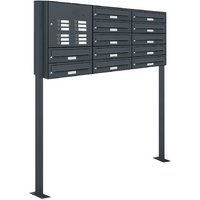 AL BRIEFKASTENSYSTEME Briefkasten, Parteien: 12, Freistehend, BxHxT: 122,9 x 150 x 27,5 cm - grau AL BRIEFKASTENSYSTEME Briefkasten, Parteien: 12, Freistehend, BxHxT: 122,9 x 150 x 27,5 cm - grau von AL BRIEFKASTENSYSTEME