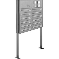 AL BRIEFKASTENSYSTEME Briefkasten, Parteien: 12, Zaundurchwurf, BxHxT: 84,8 x 170 x 27,5 cm - silberfarben AL BRIEFKASTENSYSTEME Briefkasten, Parteien: 12, Zaundurchwurf, BxHxT: 84,8 x 170 x 27,5 cm - silberfarben von AL BRIEFKASTENSYSTEME