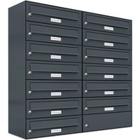 AL BRIEFKASTENSYSTEME Briefkasten, Parteien: 13, Aufputzmontage, BxHxT: 76,6 x 80,5 x 27,5 cm - grau AL BRIEFKASTENSYSTEME Briefkasten, Parteien: 13, Aufputzmontage, BxHxT: 76,6 x 80,5 x 27,5 cm - grau von AL BRIEFKASTENSYSTEME