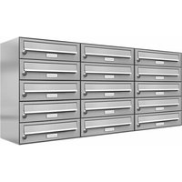 AL BRIEFKASTENSYSTEME Briefkasten, Parteien: 15, Aufputzmontage, BxHxT: 115,9 x 57,5 x 27,5 cm - silberfarben AL BRIEFKASTENSYSTEME Briefkasten, Parteien: 15, Aufputzmontage, BxHxT: 115,9 x 57,5 x 27,5 cm - silberfarben von AL BRIEFKASTENSYSTEME