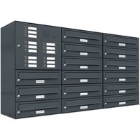 AL BRIEFKASTENSYSTEME Briefkasten, Parteien: 15, Aufputzmontage, BxHxT: 115,9 x 69 x 27,5 cm - grau AL BRIEFKASTENSYSTEME Briefkasten, Parteien: 15, Aufputzmontage, BxHxT: 115,9 x 69 x 27,5 cm - grau von AL BRIEFKASTENSYSTEME