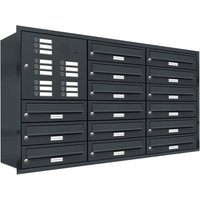 AL BRIEFKASTENSYSTEME Briefkasten, Parteien: 15, Unterputzmontage, BxHxT: 118,9 x 73 x 27,5 cm - grau AL BRIEFKASTENSYSTEME Briefkasten, Parteien: 15, Unterputzmontage, BxHxT: 118,9 x 73 x 27,5 cm - grau von AL BRIEFKASTENSYSTEME