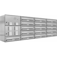 AL BRIEFKASTENSYSTEME Briefkasten, Parteien: 16, Aufputzmontage, BxHxT: 153,536 x 57,5 x 27,5 cm - silberfarben AL BRIEFKASTENSYSTEME Briefkasten, Parteien: 16, Aufputzmontage, BxHxT: 153,536 x 57,5 x 27,5 cm - silberfarben von AL BRIEFKASTENSYSTEME