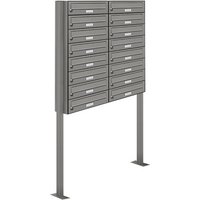 AL BRIEFKASTENSYSTEME Briefkasten, Parteien: 16, Freistehend, BxHxT: 153,515 x 170,0 x 27,5 cm - grau AL BRIEFKASTENSYSTEME Briefkasten, Parteien: 16, Freistehend, BxHxT: 153,515 x 170,0 x 27,5 cm - grau von AL BRIEFKASTENSYSTEME