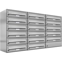 AL BRIEFKASTENSYSTEME Briefkasten, Parteien: 17, BxHxT: 115,9 x 69 x 27,5 cm - silberfarben AL BRIEFKASTENSYSTEME Briefkasten, Parteien: 17, BxHxT: 115,9 x 69 x 27,5 cm - silberfarben von AL BRIEFKASTENSYSTEME