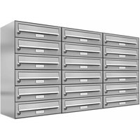 AL BRIEFKASTENSYSTEME Briefkasten, Parteien: 18, BxHxT: 115,9 x 69 x 27,5 cm - silberfarben AL BRIEFKASTENSYSTEME Briefkasten, Parteien: 18, BxHxT: 115,9 x 69 x 27,5 cm - silberfarben von AL BRIEFKASTENSYSTEME